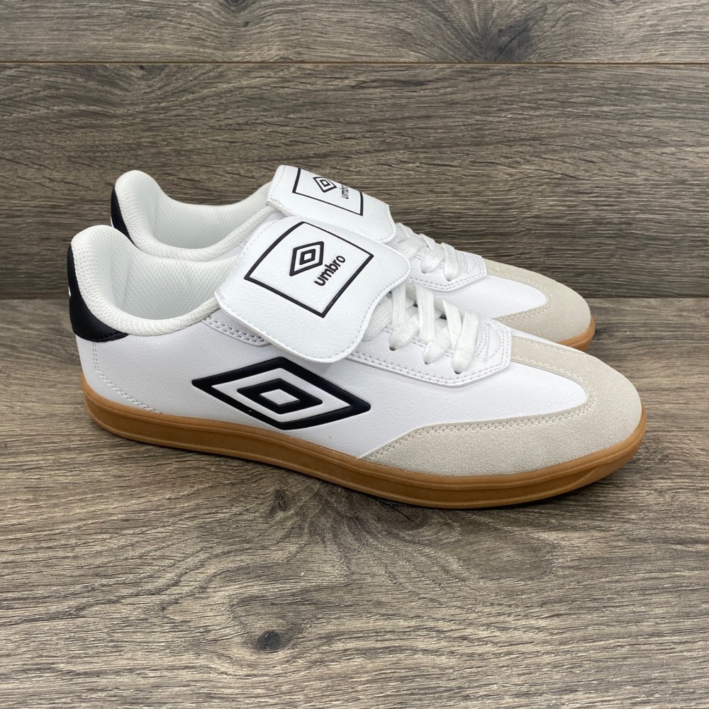 Umbro TX Soccer Lifestyle Sneakers Mens 7.5 White Black Gum UM04875101 Terrace